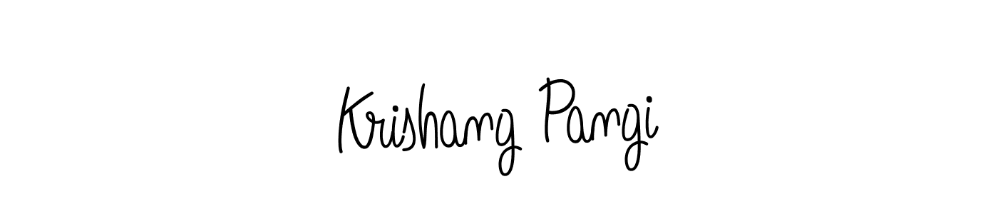 if you are searching for the best signature style for your name Krishang Pangi. so please give up your signature search. here we have designed multiple signature styles  using Angelique-Rose-font-FFP. Krishang Pangi signature style 5 images and pictures png