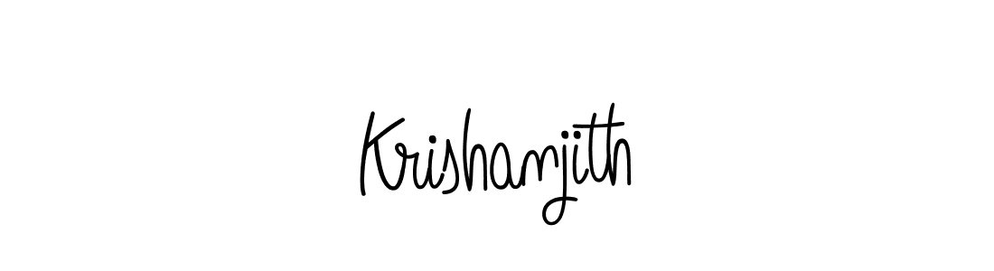Make a beautiful signature design for name Krishanjith. With this signature (Angelique-Rose-font-FFP) style, you can create a handwritten signature for free. Krishanjith signature style 5 images and pictures png