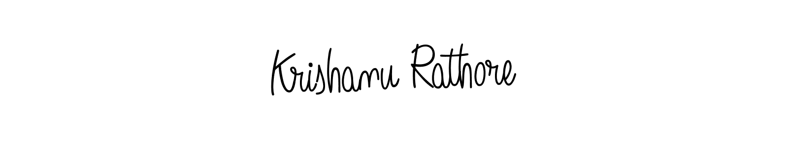 How to make Krishanu Rathore name signature. Use Angelique-Rose-font-FFP style for creating short signs online. This is the latest handwritten sign. Krishanu Rathore signature style 5 images and pictures png