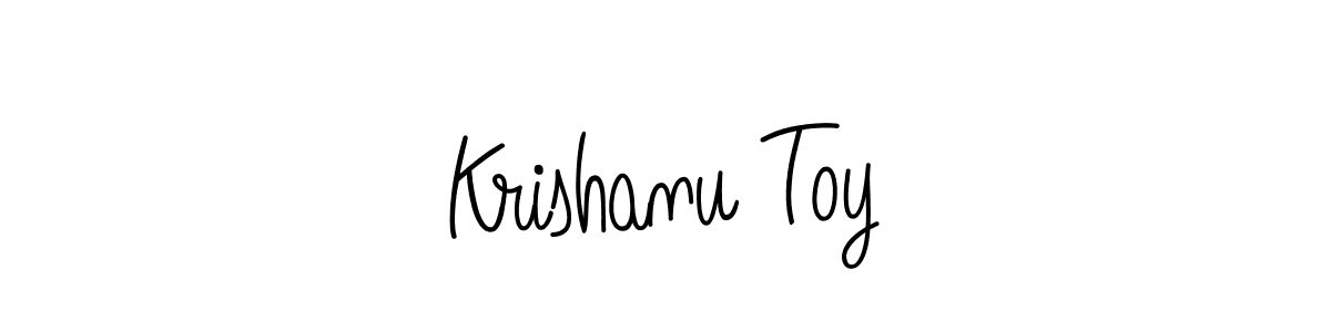 Make a beautiful signature design for name Krishanu Toy. With this signature (Angelique-Rose-font-FFP) style, you can create a handwritten signature for free. Krishanu Toy signature style 5 images and pictures png