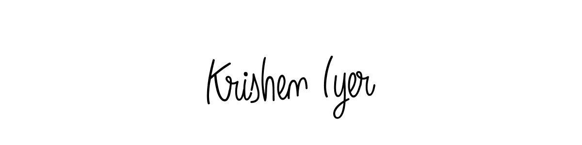 How to make Krishen Iyer signature? Angelique-Rose-font-FFP is a professional autograph style. Create handwritten signature for Krishen Iyer name. Krishen Iyer signature style 5 images and pictures png