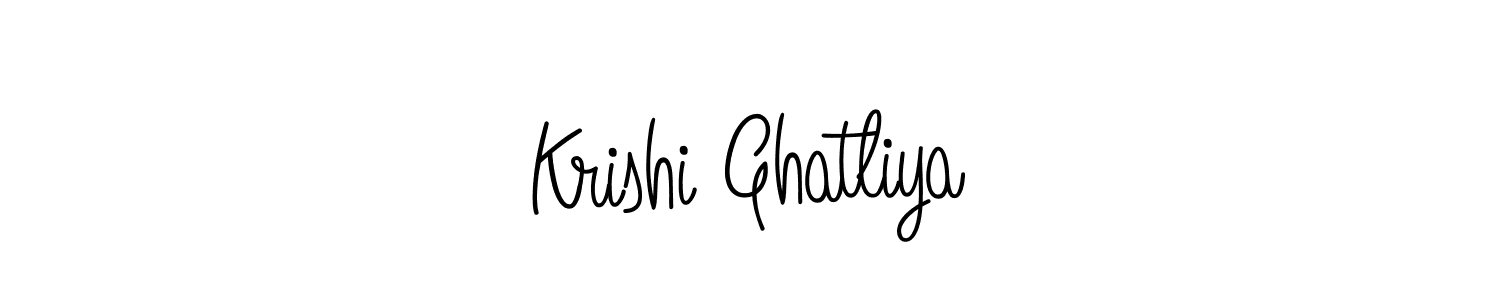 Design your own signature with our free online signature maker. With this signature software, you can create a handwritten (Angelique-Rose-font-FFP) signature for name Krishi Ghatliya. Krishi Ghatliya signature style 5 images and pictures png