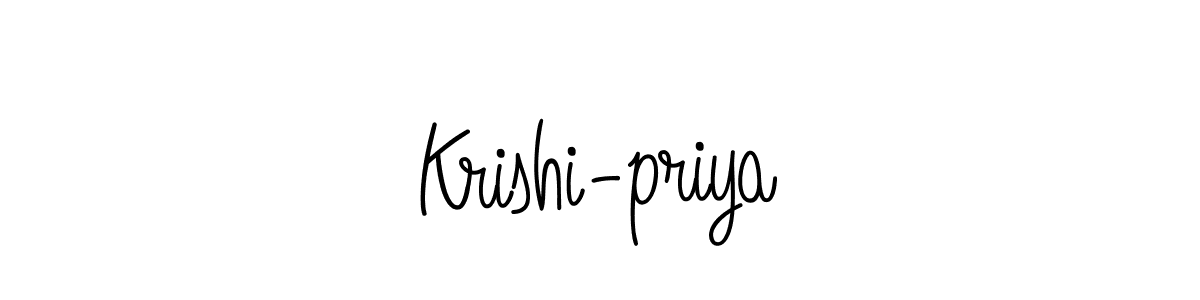 Create a beautiful signature design for name Krishi-priya. With this signature (Angelique-Rose-font-FFP) fonts, you can make a handwritten signature for free. Krishi-priya signature style 5 images and pictures png
