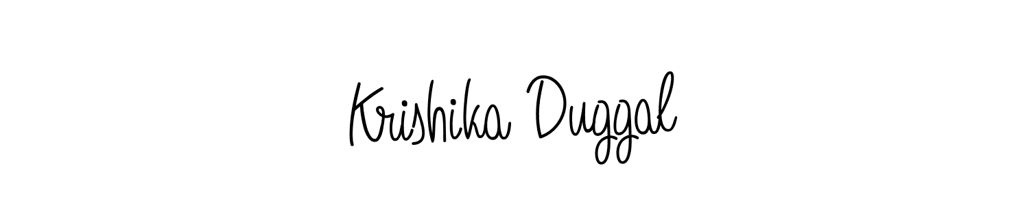 Angelique-Rose-font-FFP is a professional signature style that is perfect for those who want to add a touch of class to their signature. It is also a great choice for those who want to make their signature more unique. Get Krishika Duggal name to fancy signature for free. Krishika Duggal signature style 5 images and pictures png