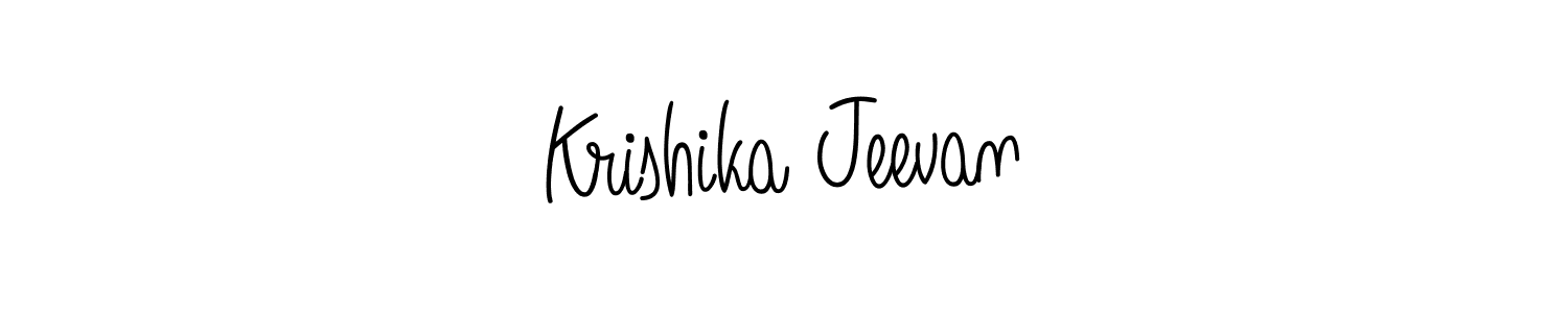 Angelique-Rose-font-FFP is a professional signature style that is perfect for those who want to add a touch of class to their signature. It is also a great choice for those who want to make their signature more unique. Get Krishika Jeevan name to fancy signature for free. Krishika Jeevan signature style 5 images and pictures png