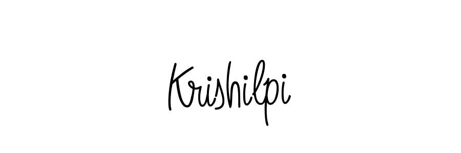 Use a signature maker to create a handwritten signature online. With this signature software, you can design (Angelique-Rose-font-FFP) your own signature for name Krishilpi. Krishilpi signature style 5 images and pictures png