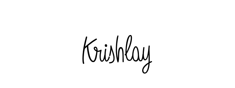 How to make Krishlay name signature. Use Angelique-Rose-font-FFP style for creating short signs online. This is the latest handwritten sign. Krishlay signature style 5 images and pictures png