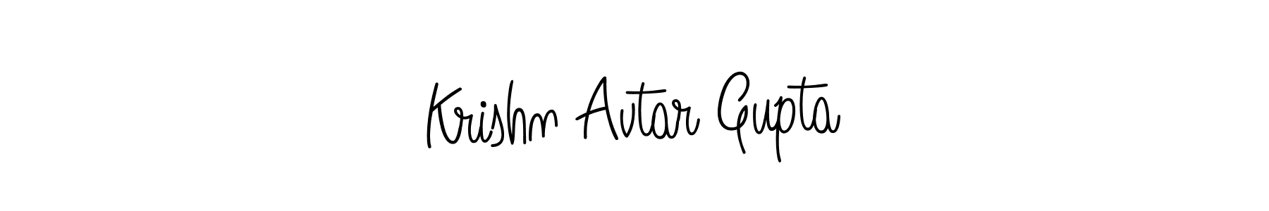 Krishn Avtar Gupta stylish signature style. Best Handwritten Sign (Angelique-Rose-font-FFP) for my name. Handwritten Signature Collection Ideas for my name Krishn Avtar Gupta. Krishn Avtar Gupta signature style 5 images and pictures png