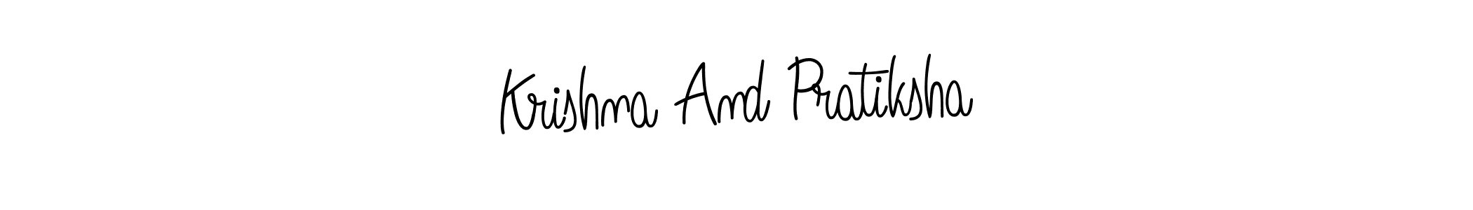 Angelique-Rose-font-FFP is a professional signature style that is perfect for those who want to add a touch of class to their signature. It is also a great choice for those who want to make their signature more unique. Get Krishna And Pratiksha name to fancy signature for free. Krishna And Pratiksha signature style 5 images and pictures png
