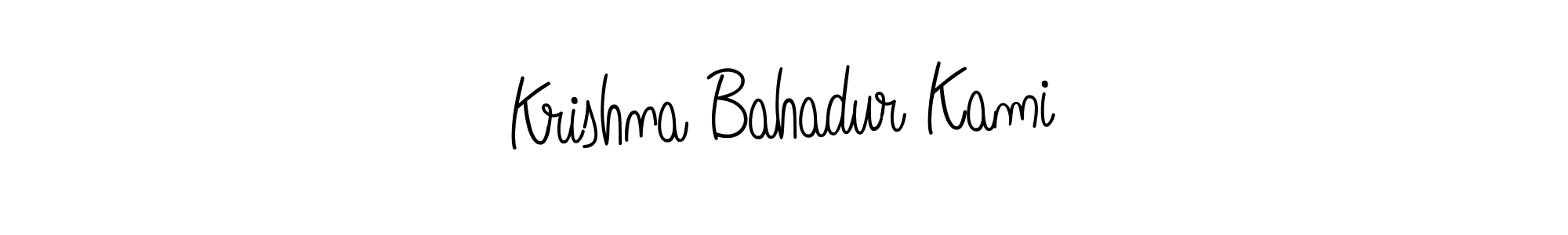 Similarly Angelique-Rose-font-FFP is the best handwritten signature design. Signature creator online .You can use it as an online autograph creator for name Krishna Bahadur Kami. Krishna Bahadur Kami signature style 5 images and pictures png