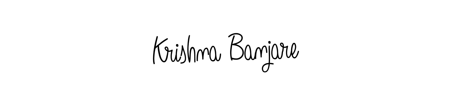 How to make Krishna Banjare name signature. Use Angelique-Rose-font-FFP style for creating short signs online. This is the latest handwritten sign. Krishna Banjare signature style 5 images and pictures png