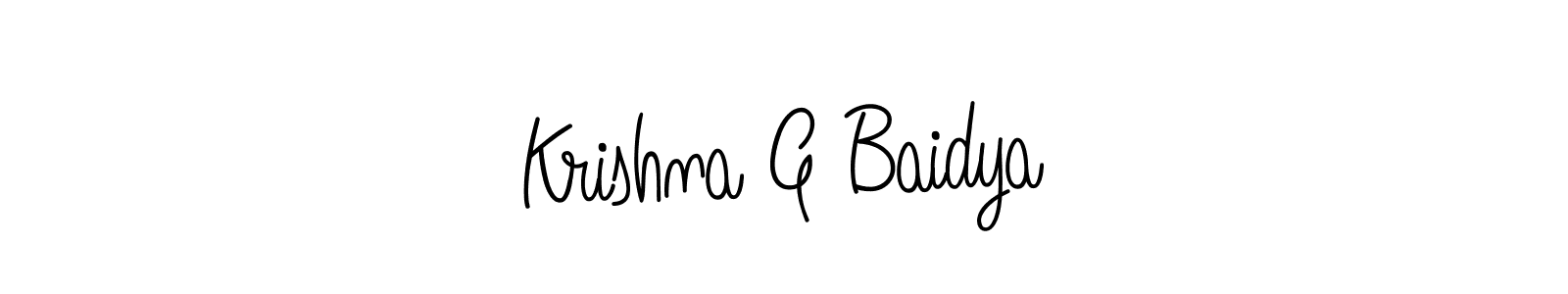 You can use this online signature creator to create a handwritten signature for the name Krishna G Baidya. This is the best online autograph maker. Krishna G Baidya signature style 5 images and pictures png