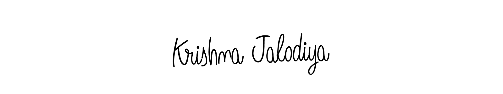 Use a signature maker to create a handwritten signature online. With this signature software, you can design (Angelique-Rose-font-FFP) your own signature for name Krishna Jalodiya. Krishna Jalodiya signature style 5 images and pictures png