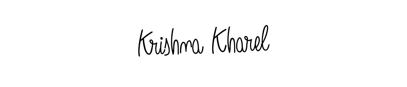 Design your own signature with our free online signature maker. With this signature software, you can create a handwritten (Angelique-Rose-font-FFP) signature for name Krishna Kharel. Krishna Kharel signature style 5 images and pictures png