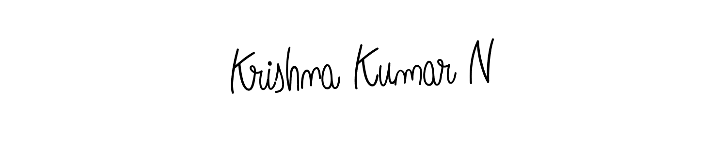 Angelique-Rose-font-FFP is a professional signature style that is perfect for those who want to add a touch of class to their signature. It is also a great choice for those who want to make their signature more unique. Get Krishna Kumar N name to fancy signature for free. Krishna Kumar N signature style 5 images and pictures png