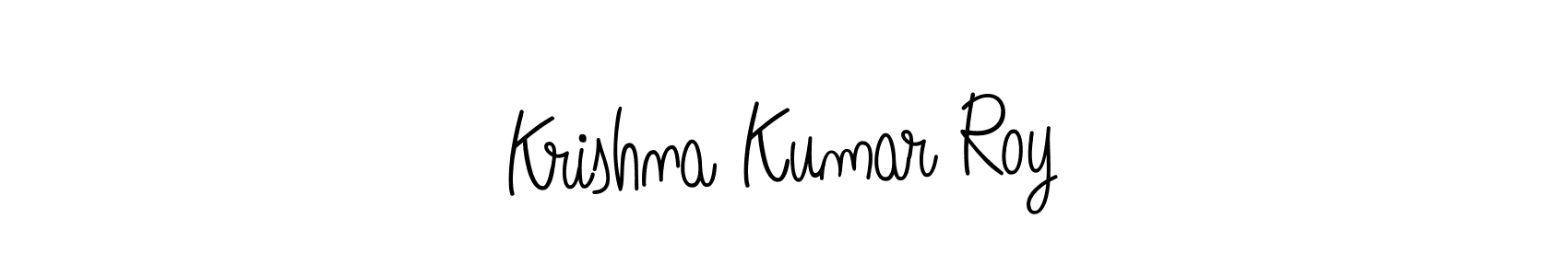 The best way (Angelique-Rose-font-FFP) to make a short signature is to pick only two or three words in your name. The name Krishna Kumar Roy include a total of six letters. For converting this name. Krishna Kumar Roy signature style 5 images and pictures png