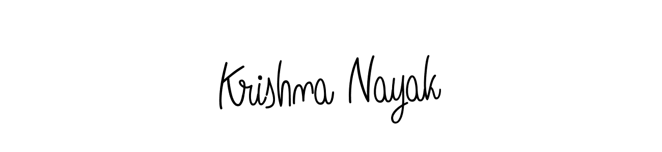 The best way (Angelique-Rose-font-FFP) to make a short signature is to pick only two or three words in your name. The name Krishna Nayak include a total of six letters. For converting this name. Krishna Nayak signature style 5 images and pictures png