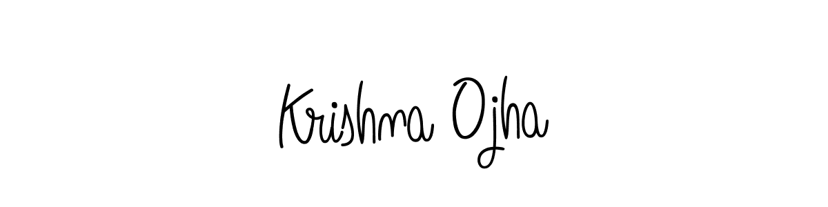 Make a beautiful signature design for name Krishna Ojha. With this signature (Angelique-Rose-font-FFP) style, you can create a handwritten signature for free. Krishna Ojha signature style 5 images and pictures png