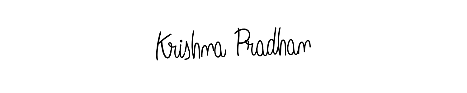 Make a beautiful signature design for name Krishna Pradhan. With this signature (Angelique-Rose-font-FFP) style, you can create a handwritten signature for free. Krishna Pradhan signature style 5 images and pictures png