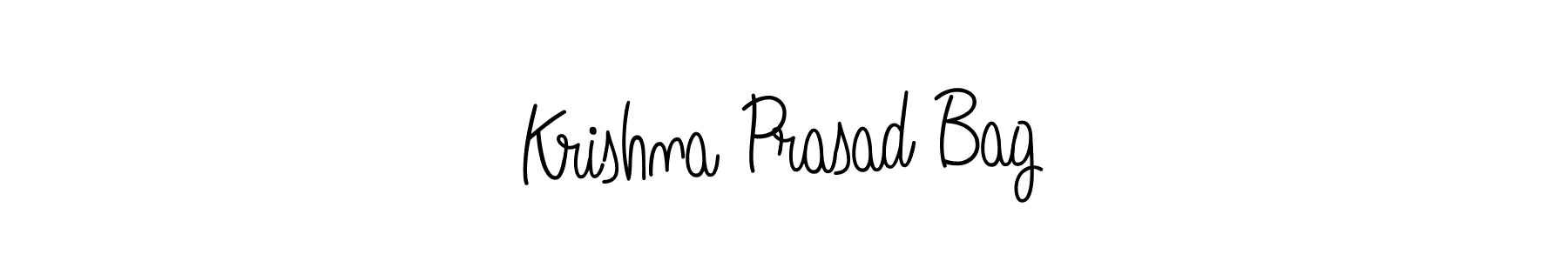 The best way (Angelique-Rose-font-FFP) to make a short signature is to pick only two or three words in your name. The name Krishna Prasad Bag include a total of six letters. For converting this name. Krishna Prasad Bag signature style 5 images and pictures png