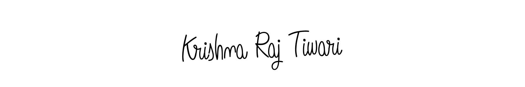 How to make Krishna Raj Tiwari name signature. Use Angelique-Rose-font-FFP style for creating short signs online. This is the latest handwritten sign. Krishna Raj Tiwari signature style 5 images and pictures png
