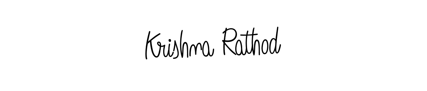 Also we have Krishna Rathod name is the best signature style. Create professional handwritten signature collection using Angelique-Rose-font-FFP autograph style. Krishna Rathod signature style 5 images and pictures png