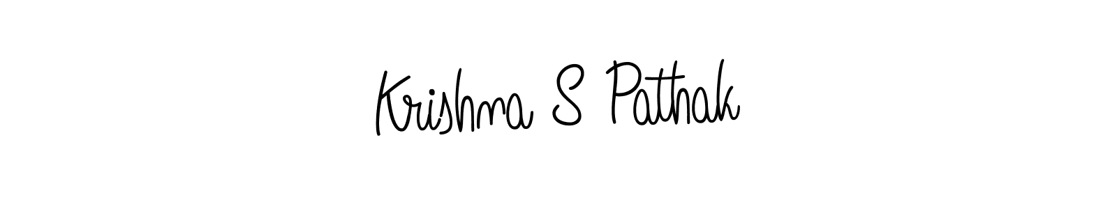 Create a beautiful signature design for name Krishna S Pathak. With this signature (Angelique-Rose-font-FFP) fonts, you can make a handwritten signature for free. Krishna S Pathak signature style 5 images and pictures png