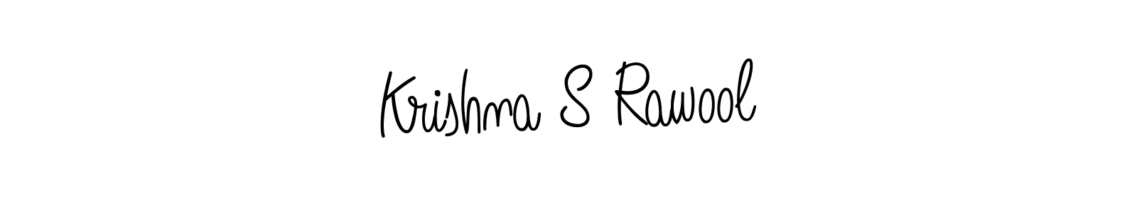 Make a beautiful signature design for name Krishna S Rawool. With this signature (Angelique-Rose-font-FFP) style, you can create a handwritten signature for free. Krishna S Rawool signature style 5 images and pictures png