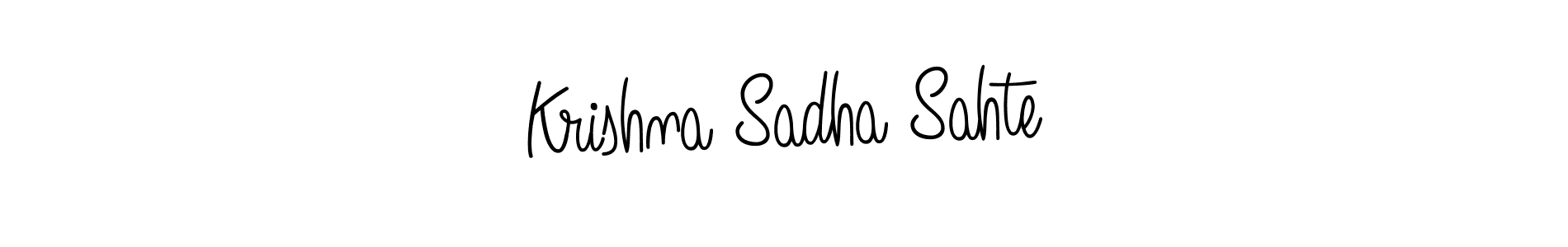 Make a beautiful signature design for name Krishna Sadha Sahte. With this signature (Angelique-Rose-font-FFP) style, you can create a handwritten signature for free. Krishna Sadha Sahte signature style 5 images and pictures png