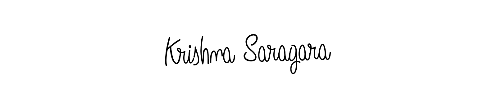 Also we have Krishna Saragara name is the best signature style. Create professional handwritten signature collection using Angelique-Rose-font-FFP autograph style. Krishna Saragara signature style 5 images and pictures png