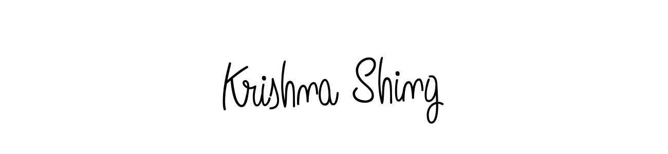 You should practise on your own different ways (Angelique-Rose-font-FFP) to write your name (Krishna Shing) in signature. don't let someone else do it for you. Krishna Shing signature style 5 images and pictures png