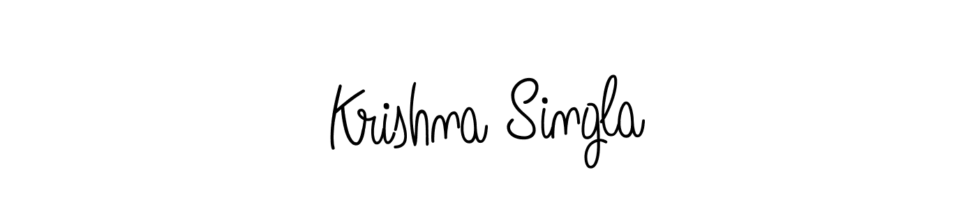 Krishna Singla stylish signature style. Best Handwritten Sign (Angelique-Rose-font-FFP) for my name. Handwritten Signature Collection Ideas for my name Krishna Singla. Krishna Singla signature style 5 images and pictures png