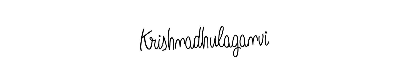 How to make Krishnadhulaganvi name signature. Use Angelique-Rose-font-FFP style for creating short signs online. This is the latest handwritten sign. Krishnadhulaganvi signature style 5 images and pictures png