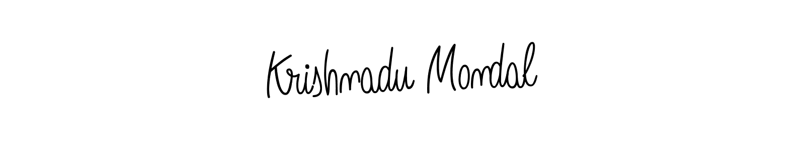 if you are searching for the best signature style for your name Krishnadu Mondal. so please give up your signature search. here we have designed multiple signature styles  using Angelique-Rose-font-FFP. Krishnadu Mondal signature style 5 images and pictures png