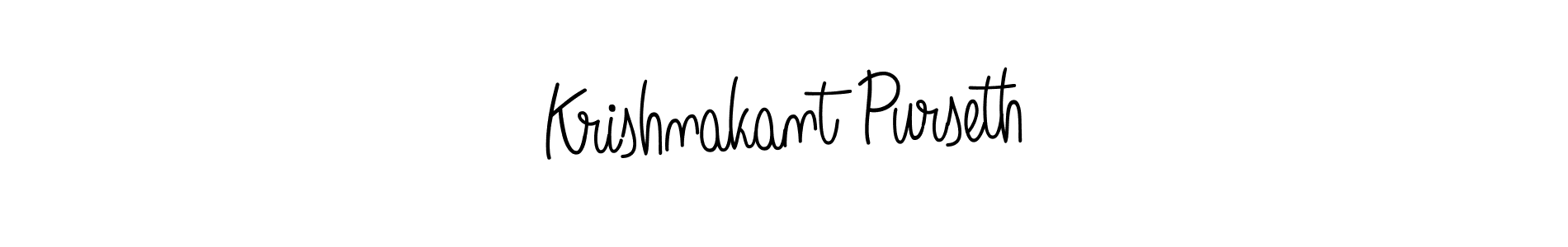 Design your own signature with our free online signature maker. With this signature software, you can create a handwritten (Angelique-Rose-font-FFP) signature for name Krishnakant Purseth. Krishnakant Purseth signature style 5 images and pictures png