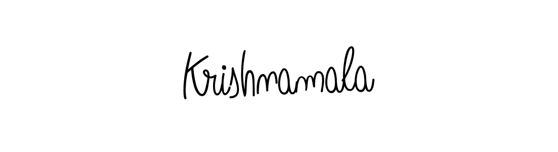 Make a beautiful signature design for name Krishnamala. With this signature (Angelique-Rose-font-FFP) style, you can create a handwritten signature for free. Krishnamala signature style 5 images and pictures png