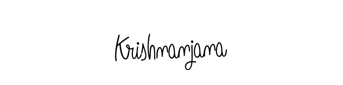 The best way (Angelique-Rose-font-FFP) to make a short signature is to pick only two or three words in your name. The name Krishnanjana include a total of six letters. For converting this name. Krishnanjana signature style 5 images and pictures png