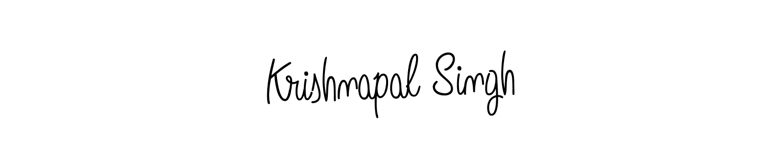 You should practise on your own different ways (Angelique-Rose-font-FFP) to write your name (Krishnapal Singh) in signature. don't let someone else do it for you. Krishnapal Singh signature style 5 images and pictures png