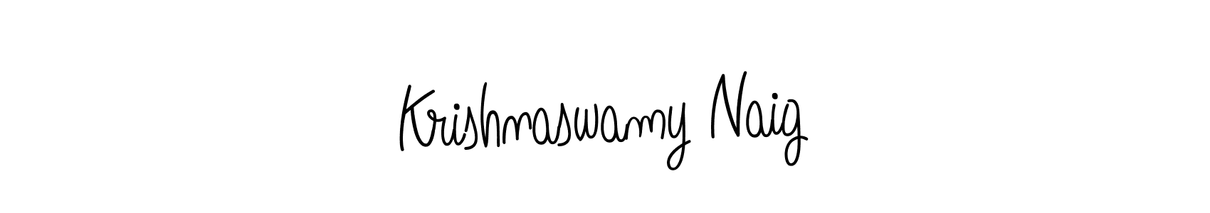 Create a beautiful signature design for name Krishnaswamy Naig. With this signature (Angelique-Rose-font-FFP) fonts, you can make a handwritten signature for free. Krishnaswamy Naig signature style 5 images and pictures png