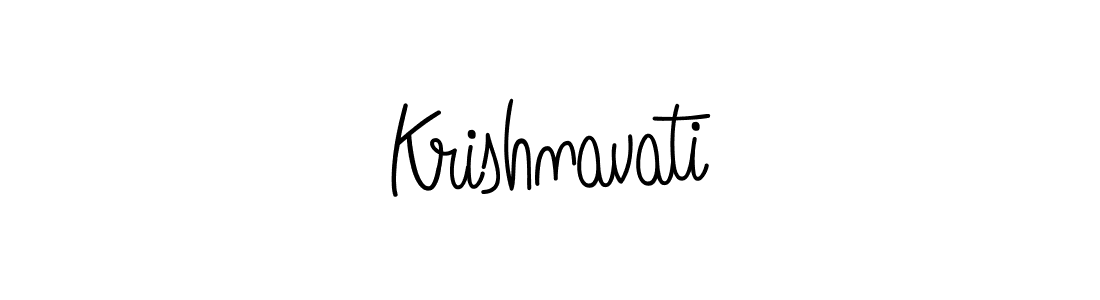 How to make Krishnavati name signature. Use Angelique-Rose-font-FFP style for creating short signs online. This is the latest handwritten sign. Krishnavati signature style 5 images and pictures png