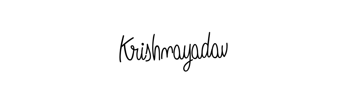 Make a beautiful signature design for name Krishnayadav. With this signature (Angelique-Rose-font-FFP) style, you can create a handwritten signature for free. Krishnayadav signature style 5 images and pictures png