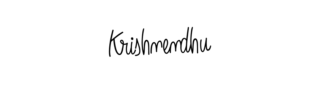 Use a signature maker to create a handwritten signature online. With this signature software, you can design (Angelique-Rose-font-FFP) your own signature for name Krishnendhu. Krishnendhu signature style 5 images and pictures png