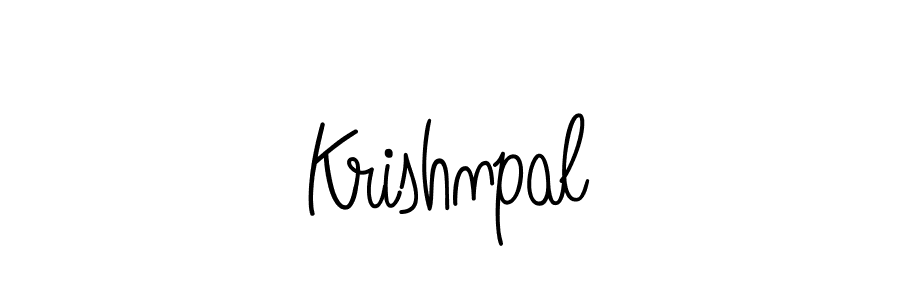 Krishnpal stylish signature style. Best Handwritten Sign (Angelique-Rose-font-FFP) for my name. Handwritten Signature Collection Ideas for my name Krishnpal. Krishnpal signature style 5 images and pictures png