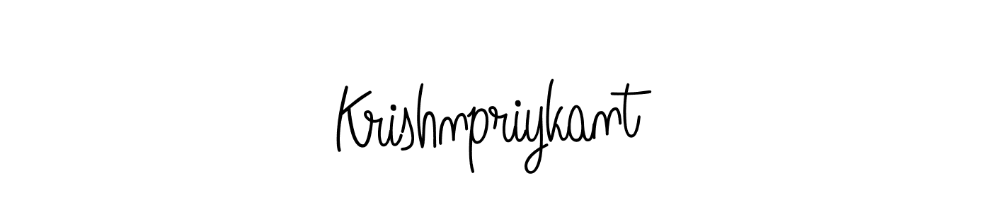 You should practise on your own different ways (Angelique-Rose-font-FFP) to write your name (Krishnpriykant) in signature. don't let someone else do it for you. Krishnpriykant signature style 5 images and pictures png
