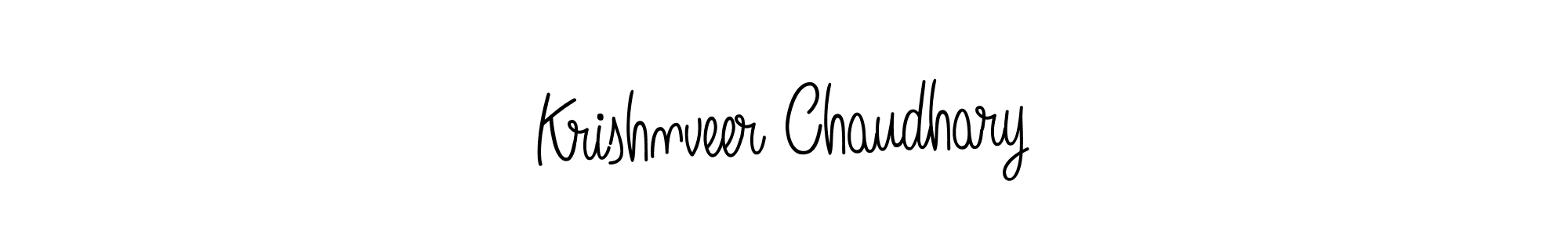 Make a beautiful signature design for name Krishnveer Chaudhary. With this signature (Angelique-Rose-font-FFP) style, you can create a handwritten signature for free. Krishnveer Chaudhary signature style 5 images and pictures png