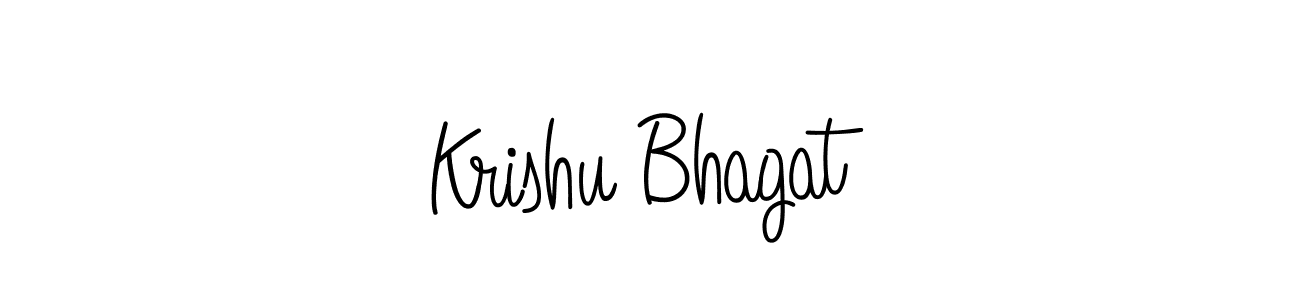 Design your own signature with our free online signature maker. With this signature software, you can create a handwritten (Angelique-Rose-font-FFP) signature for name Krishu Bhagat. Krishu Bhagat signature style 5 images and pictures png