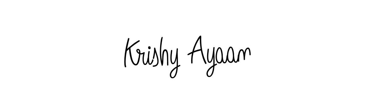 Design your own signature with our free online signature maker. With this signature software, you can create a handwritten (Angelique-Rose-font-FFP) signature for name Krishy Ayaan. Krishy Ayaan signature style 5 images and pictures png