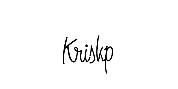 How to make Kriskp name signature. Use Angelique-Rose-font-FFP style for creating short signs online. This is the latest handwritten sign. Kriskp signature style 5 images and pictures png