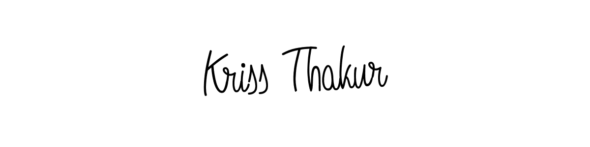 Make a beautiful signature design for name Kriss Thakur. With this signature (Angelique-Rose-font-FFP) style, you can create a handwritten signature for free. Kriss Thakur signature style 5 images and pictures png