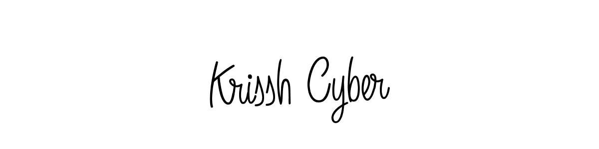 Use a signature maker to create a handwritten signature online. With this signature software, you can design (Angelique-Rose-font-FFP) your own signature for name Krissh Cyber. Krissh Cyber signature style 5 images and pictures png